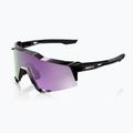 Akiniai nuo saulės 100 % Speedcraft polished black/hiper polarized lavender mirror