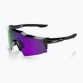 Akiniai nuo saulės 100 % Speedcraft SL polished black/hiper polarized lavender mirror
