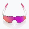Saulės akiniai 100% Hypercraft XS matte white/pink/hiper vital pink mirror 3