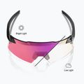 Saulės akiniai 100% Aerocraft gloss black/purple mirror photochromic 3