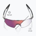 Saulės akiniai 100% Hypercraft SQ gloss light grey/rose gold mirror photochromic 3