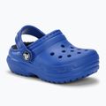 "Crocs Classic Lined blue bolt" vaikiškos šlepetės 2