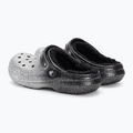 Crocs Classic Glitter Lined Clog juodos/ sidabrinės spalvos šlepetės 4
