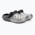 Crocs Classic Glitter Lined Clog juodos/ sidabrinės spalvos šlepetės 5