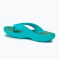 Moteriškos šlepetės per pirštą Crocs Baya II Graphic Flip digital aqua/multi 3