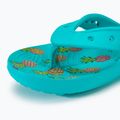 Moteriškos šlepetės per pirštą Crocs Baya II Graphic Flip digital aqua/multi 7