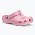Vaikiškos šlepetės Crocs Classic Glitter Clog Kids pink tweed glitter