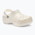 Moteriškos šlepetės Crocs Classic Platform Glitter chalk 2