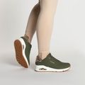 Moteriški batai SKECHERS Uno Shimmer Away olive/rose gold/mesh 2