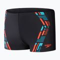 Vyriški Speedo Tech Print maudymosi šortai juodi/orange 10