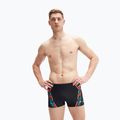 Vyriški Speedo Tech Print maudymosi šortai juodi/orange 4