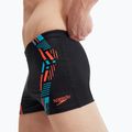Vyriški Speedo Tech Print maudymosi šortai juodi/orange 7