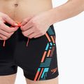 Vyriški Speedo Tech Print maudymosi šortai juodi/orange 8
