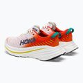 HOKA Bondi X blanc de blanc/flame vyriški bėgimo bateliai 4