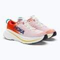 HOKA Bondi X blanc de blanc/flame vyriški bėgimo bateliai 5