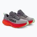 HOKA Bondi 8 castlerock/flame bėgimo bateliai vyrams 4