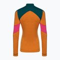 Moteriški termoaktyvūs marškinėliai ilgomis rankovėmis Smartwool Merino Baselayer Colorblock 1/4 Zip Boxed marmalade 4