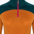 Moteriški termoaktyvūs marškinėliai Smartwool Merino Baselayer Colorblock 1/4 Zip Boxed marmalade heather 5
