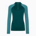 Moteriški termoaktyvūs marškinėliai ilgomis rankovėmis Smartwool Classic Thermal Merino Baselayer 1/4 Zip Boxed emerald 3