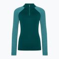 Moteriški termoaktyvūs marškinėliai Smartwool Classic Thermal Merino Baselayer 1/4 Zip Boxed emerald 3