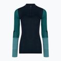 Moteriški termoaktyvūs marškinėliai Smartwool Intraknit Thermal Merino Baselayer Colorblock 1/4 Zip navy 3