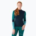 Moteriški termoaktyvūs marškinėliai Smartwool Intraknit Thermal Merino Baselayer Colorblock 1/4 Zip navy