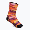 Moteriškos žygio kojinės Smartwool Hike Light Cushion Bear Country Print Crew orange rust