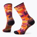 Moteriškos žygio kojinės Smartwool Hike Light Cushion Bear Country Print Crew orange rust 6