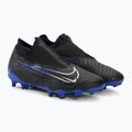 Nike Phantom GX Academy DF FG/MG juodi/chromuoti/hiper royal futbolo bateliai 4