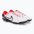 Nike Tiempo Legend 10 Pro FG balti/juodi/juodai purpuriniai futbolo bateliai 4