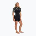 Moteriškas plaukimo hidrokostiumas ROXY 2.0 mm Swell Natural Back Zip SS Springsuit black floral 3