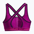 Under Armour Crossback Mid mystic magenta/ silver pink fitneso liemenėlė 6