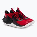 "Under Armour Jet'23" raudoni/juodi/balti krepšinio bateliai 4