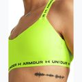 "Under Armour Crossback Low" geltonos/ geltonos/juodos spalvos fitneso liemenėlė 3