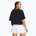 Moteriški treniruočių marškinėliai Under Armour Campus Boxy Crop black/white 2