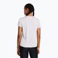 Moteriški treniruočių marškinėliai Under Armour Tech V-Twist halo gray/white 2