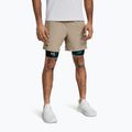Vyriški treniruočių šortai Under Armour UA Vanish Woven 6in timberwolf taupe/black