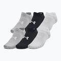 Treniruočių kojinės Under Armour Essential No Show 6 Pack black/black/halo gray