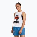 Moteriškas treniruočių tank topas Under Armour Project Rock Underground white/black/phoenix