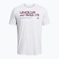 Vyriški marškinėliai Under Armour Colorblock Wordmark white/black 3