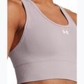 "Under Armour Vanish Seamless Mid" firminė tetra pilka/balta treniruočių liemenėlė 3