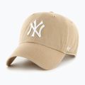 Kepuraitė su snapeliu 47 Brand MLB New York Yankees CLEAN UP W/No Loop Label khaki