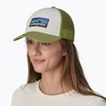 Kepuraitė su snapeliu Patagonia P-6 Logo LoPro Trucker white/buckhorn green 3