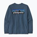 Vyriški žygio marškinėliai ilgomis rankovėmis Patagonia P-6 Logo Responsibili utility blue 2