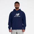 Vyriškas džemperis New Balance Stacked Logo French Terry Hoodie navy