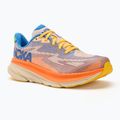 HOKA Clifton 9 ultramarino/electric tangerine vaikiški bėgimo bateliai