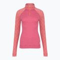 Moteriškas termoaktyvus džemperis Smartwool Classic Thermal Merino Base Layer 1/4 Zip Boxed garden pink digi snow 3