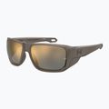 Vyriški akiniai nuo saulės Under Armour Attack MD S3 brwn metlzed/gold mirror oleophobic 2