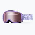 Vaikiški slidinėjimo akiniai Smith Daredevil S2 light lavender dot clouds/ignitor mirror antifog