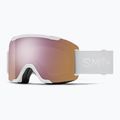 Slidinėjimo akiniai Smith Squad S2 white vapor/chromapop everyday rose gold mirror